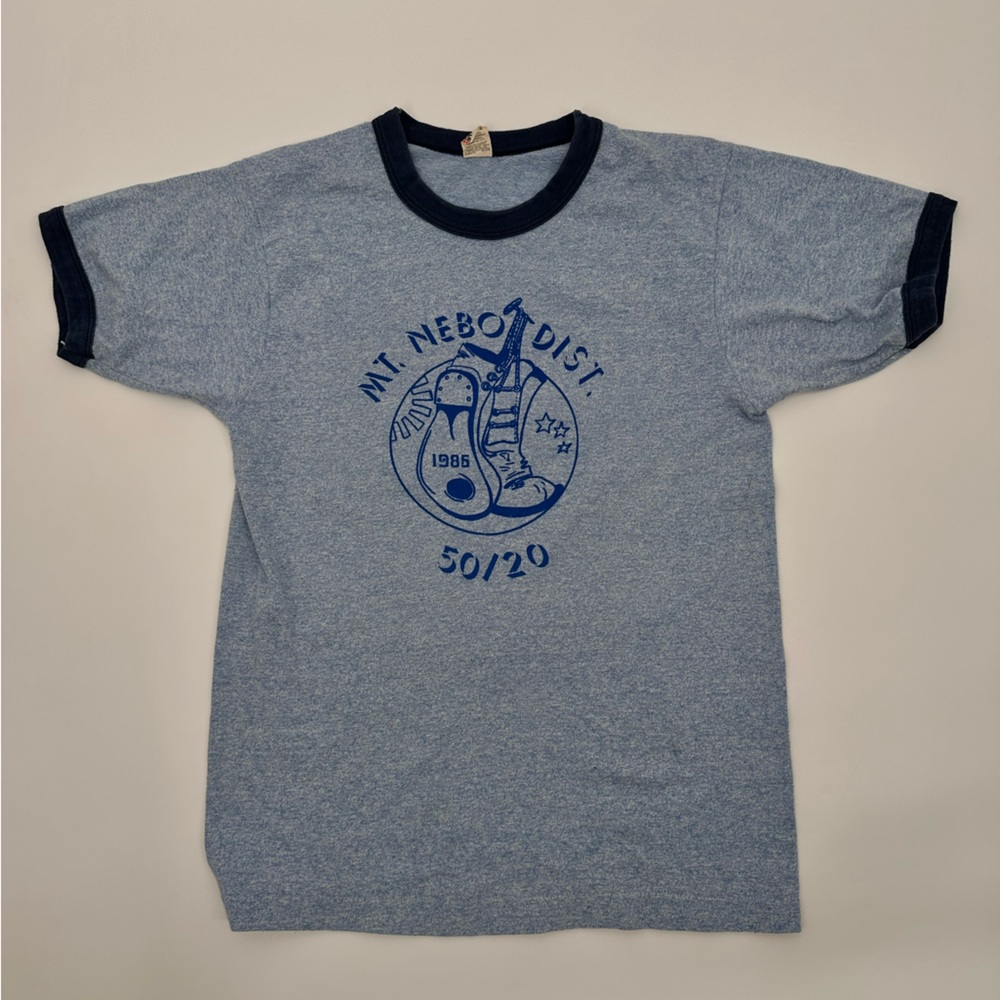 1980’s Screen Stars Tee Shirt  Royal‎  two tones (Medium) blue with Navy…